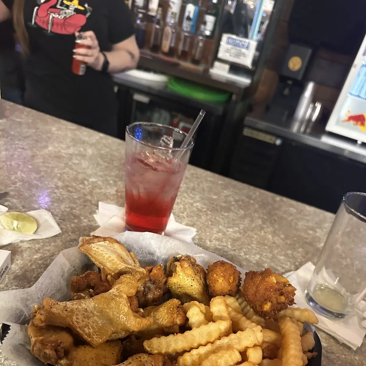 Lemon Pepper Wings and Fries