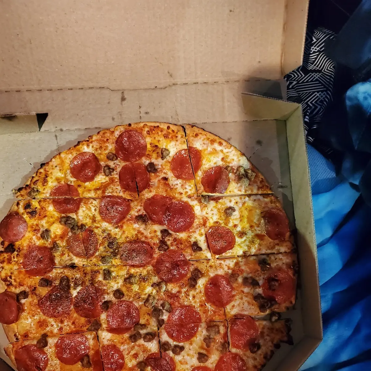Pepperoni and Beef Thin Crust