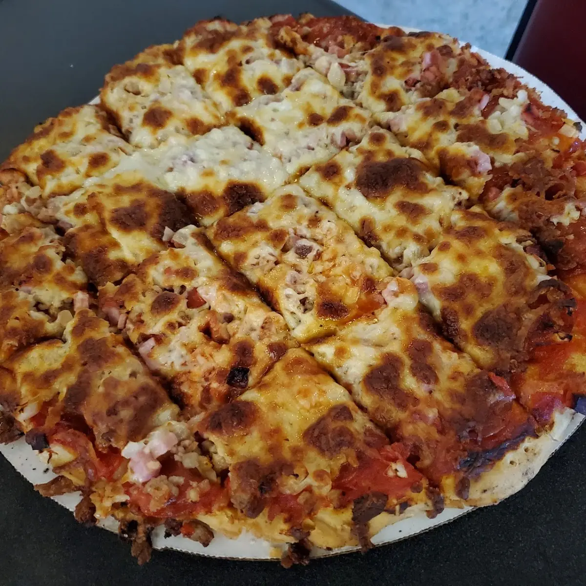 Pepperoni Bacon Sausage and Onion