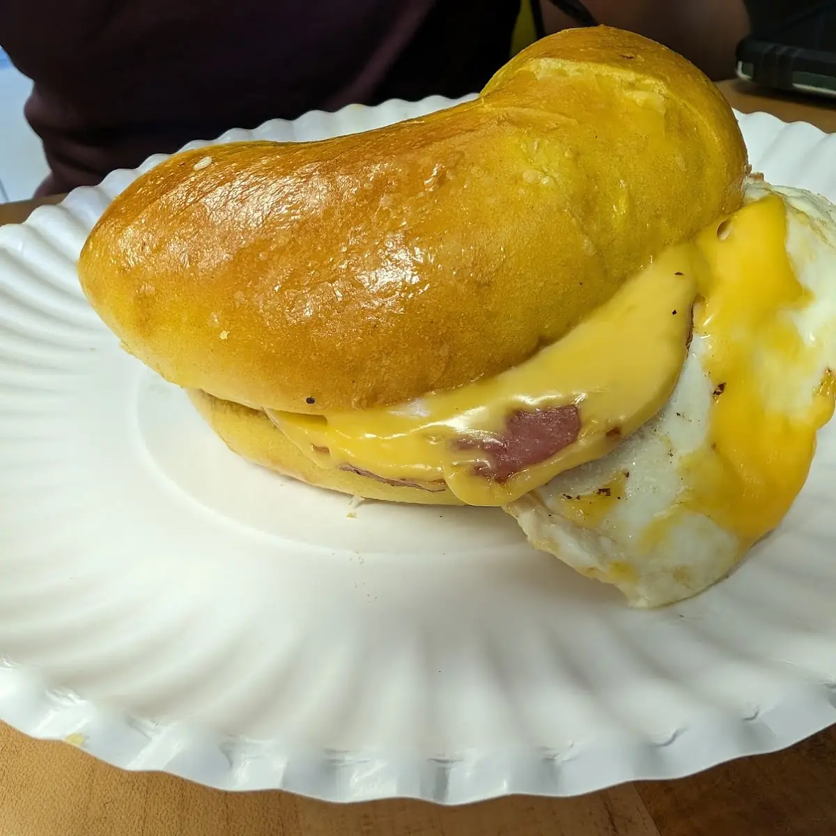 Taylor Ham Egg and Cheese Sandwich