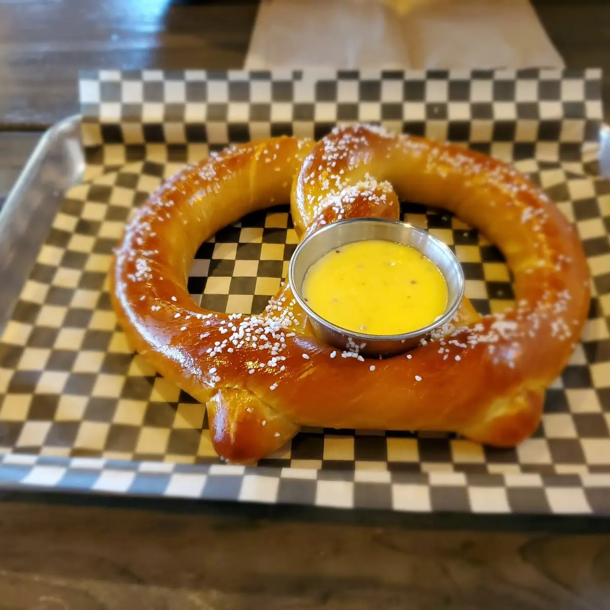 Soft Pretzel with Sausage