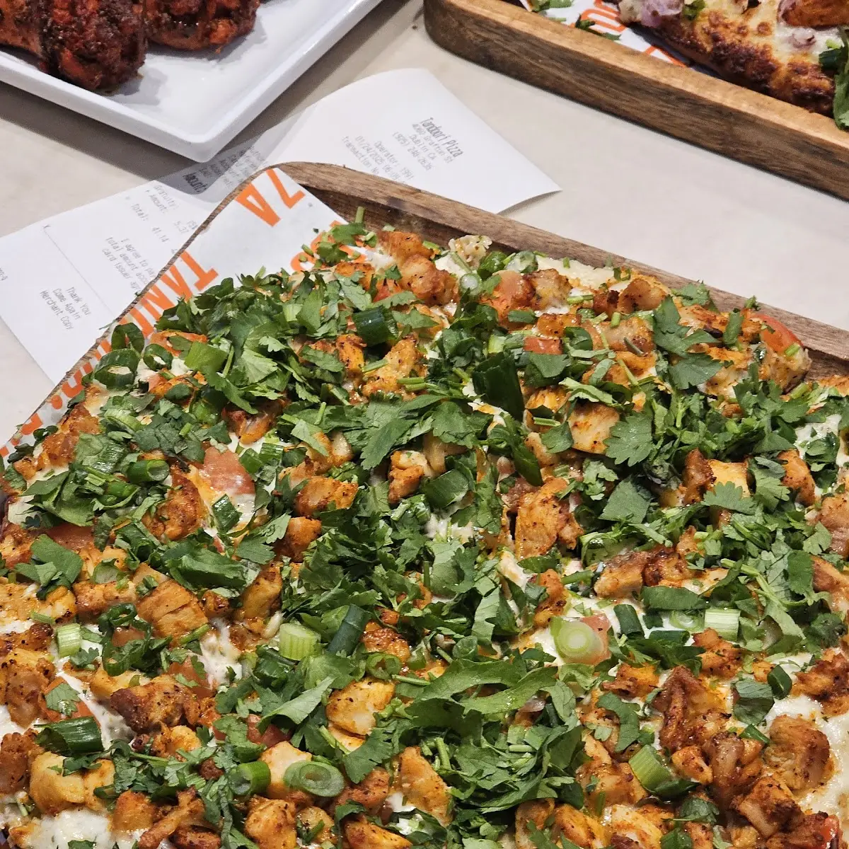 Chicken Tikka Pizza with Mozzarella Cheese