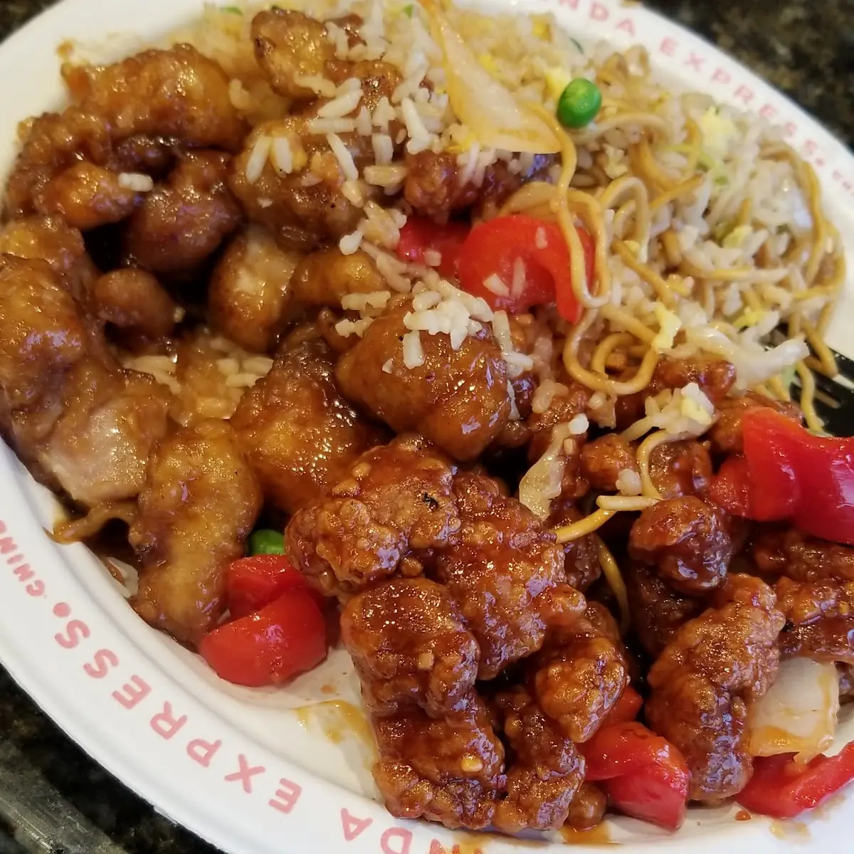 Orange Chicken Fried Rice Noodle