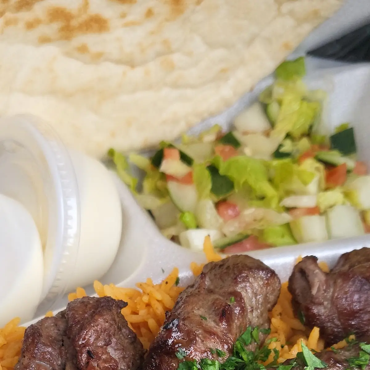 Combination Platter with Spicy Rice