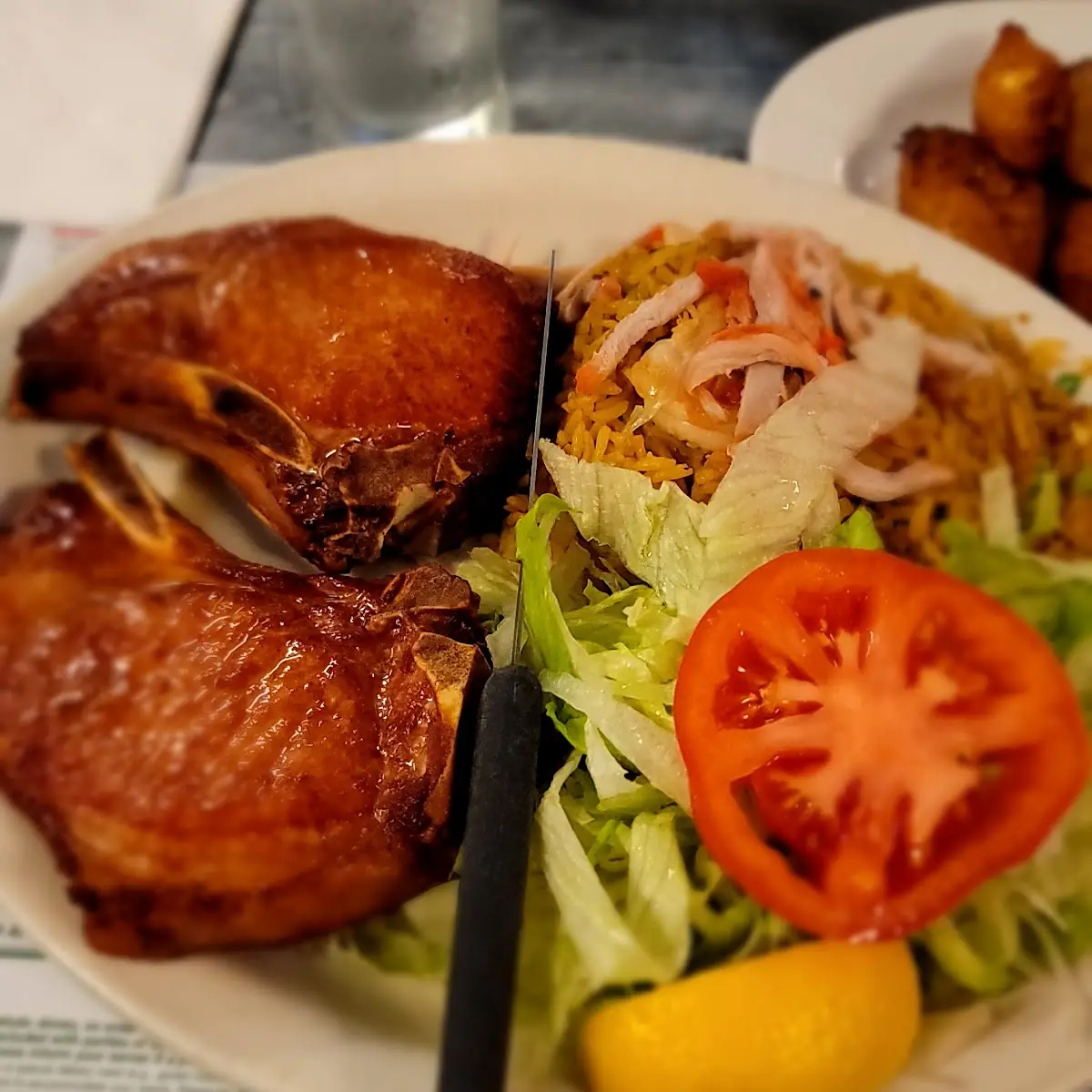 Pork Chops and Pork Fried Rice