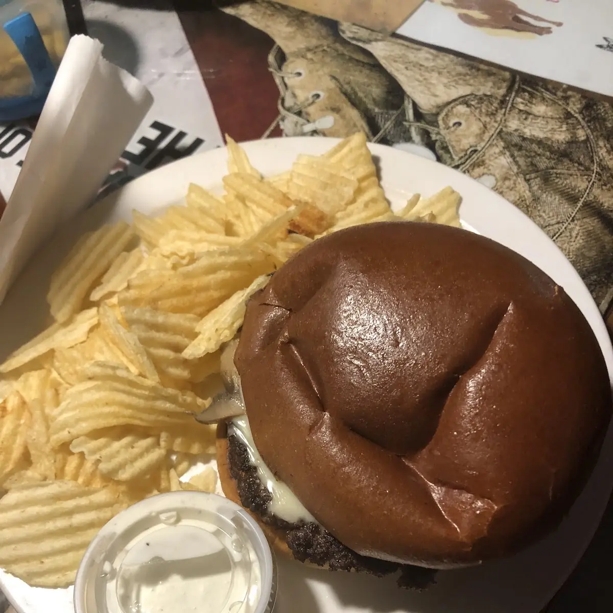 Mushroom and Swiss Burger