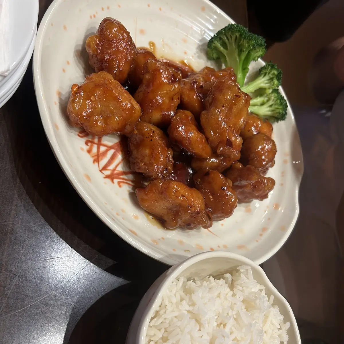 General TSO's Chicken with White Rice
