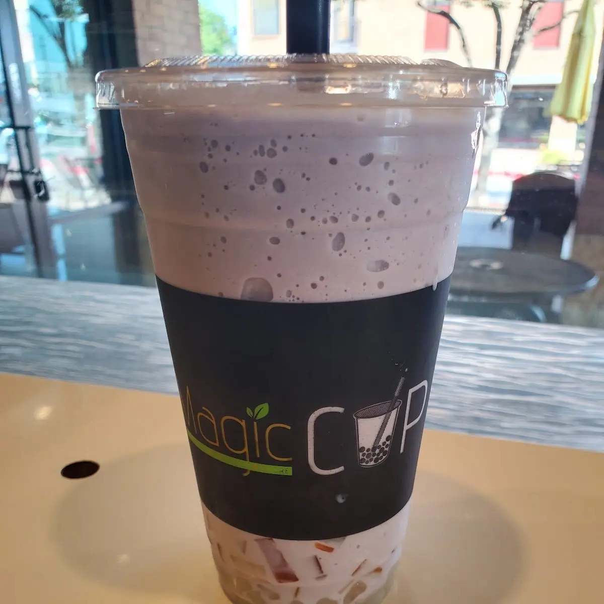 Taro Smoothie with Lychee Jelly