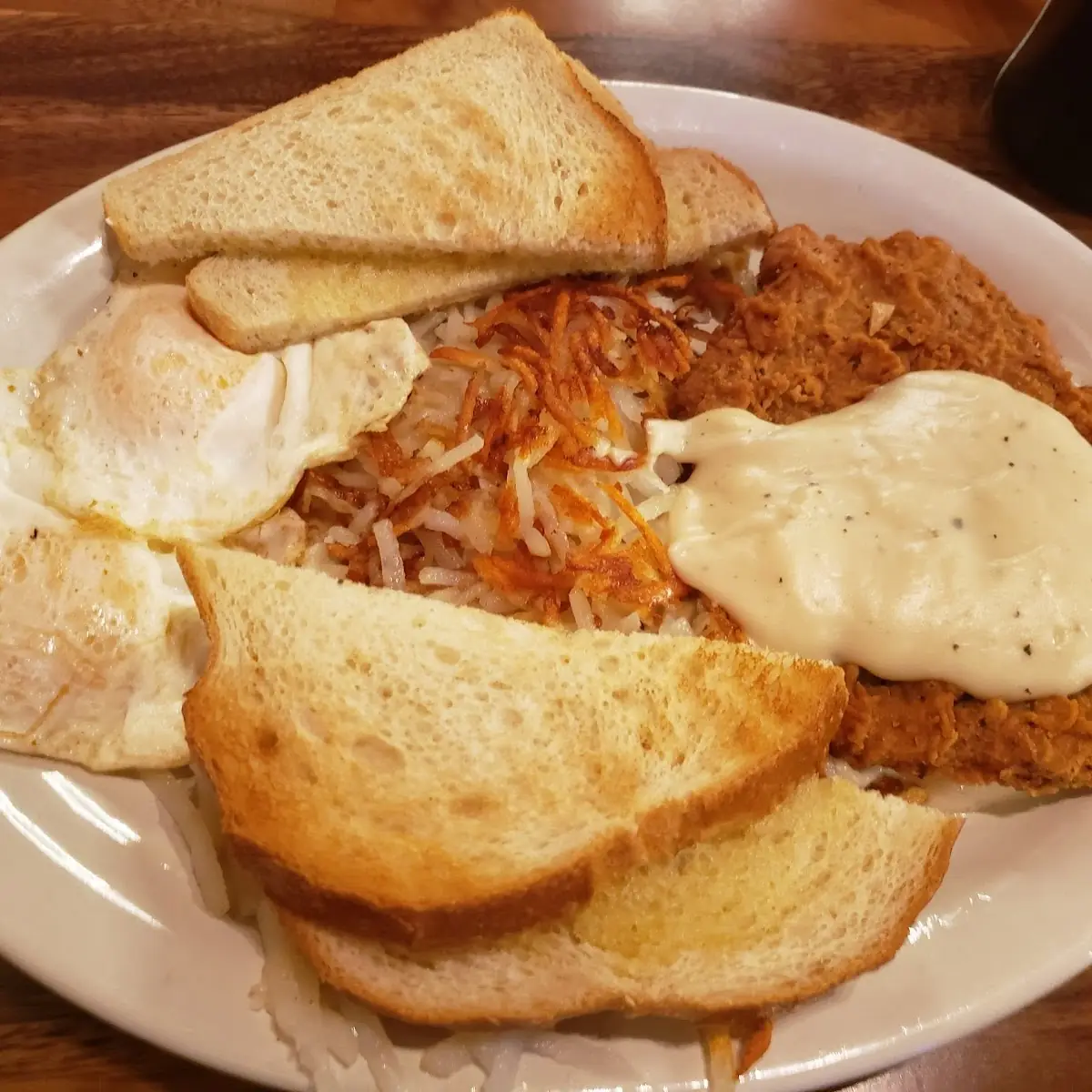 Chicken Fried Chicken Breakfast Plate