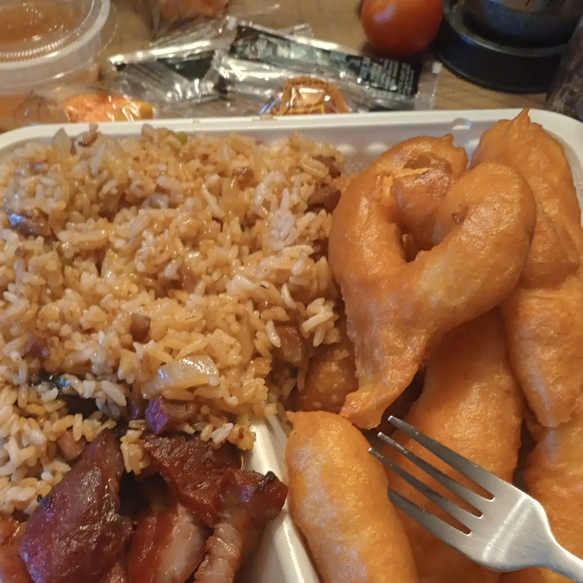 Fried Shrimp and Egg Roll