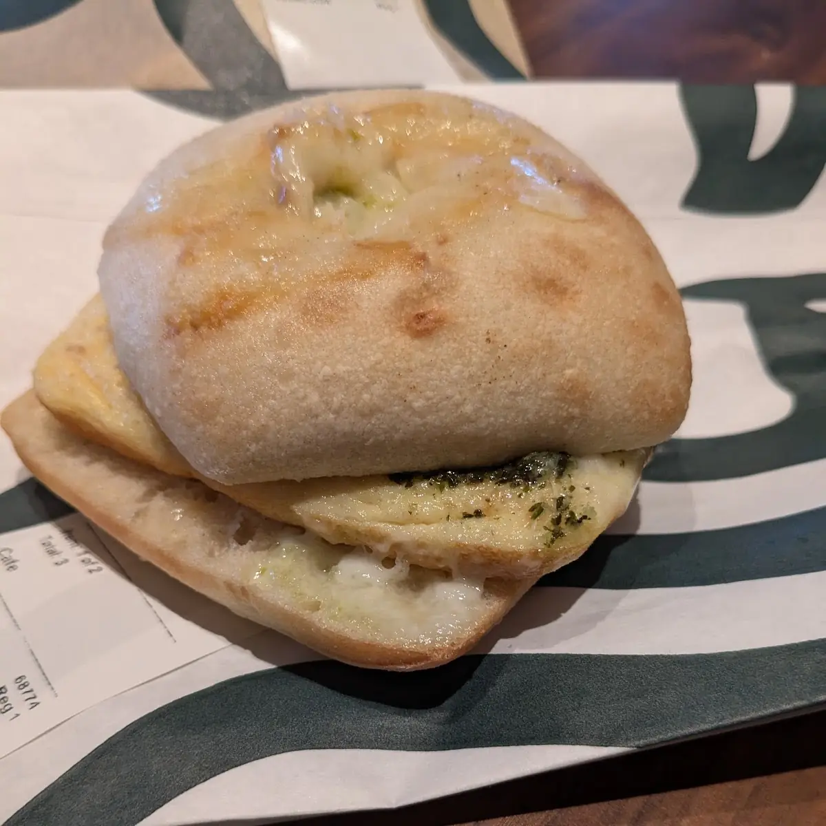 Egg Pesto & Mozzarella Sandwich
