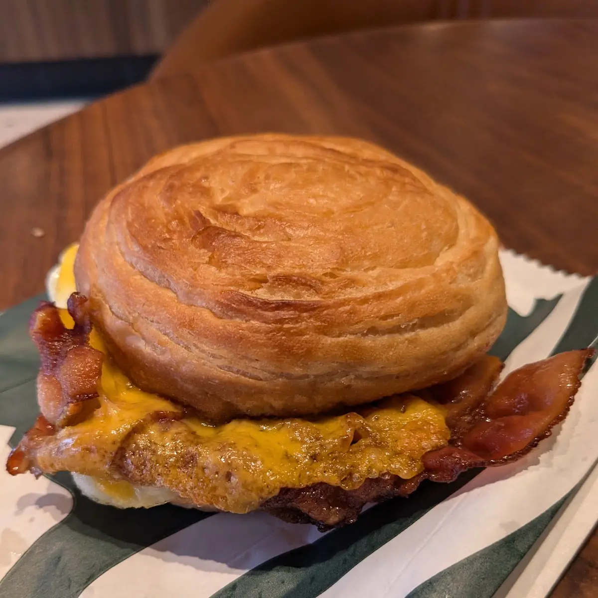 Turkey Bacon Egg White Cheddar Cheese Sandwich
