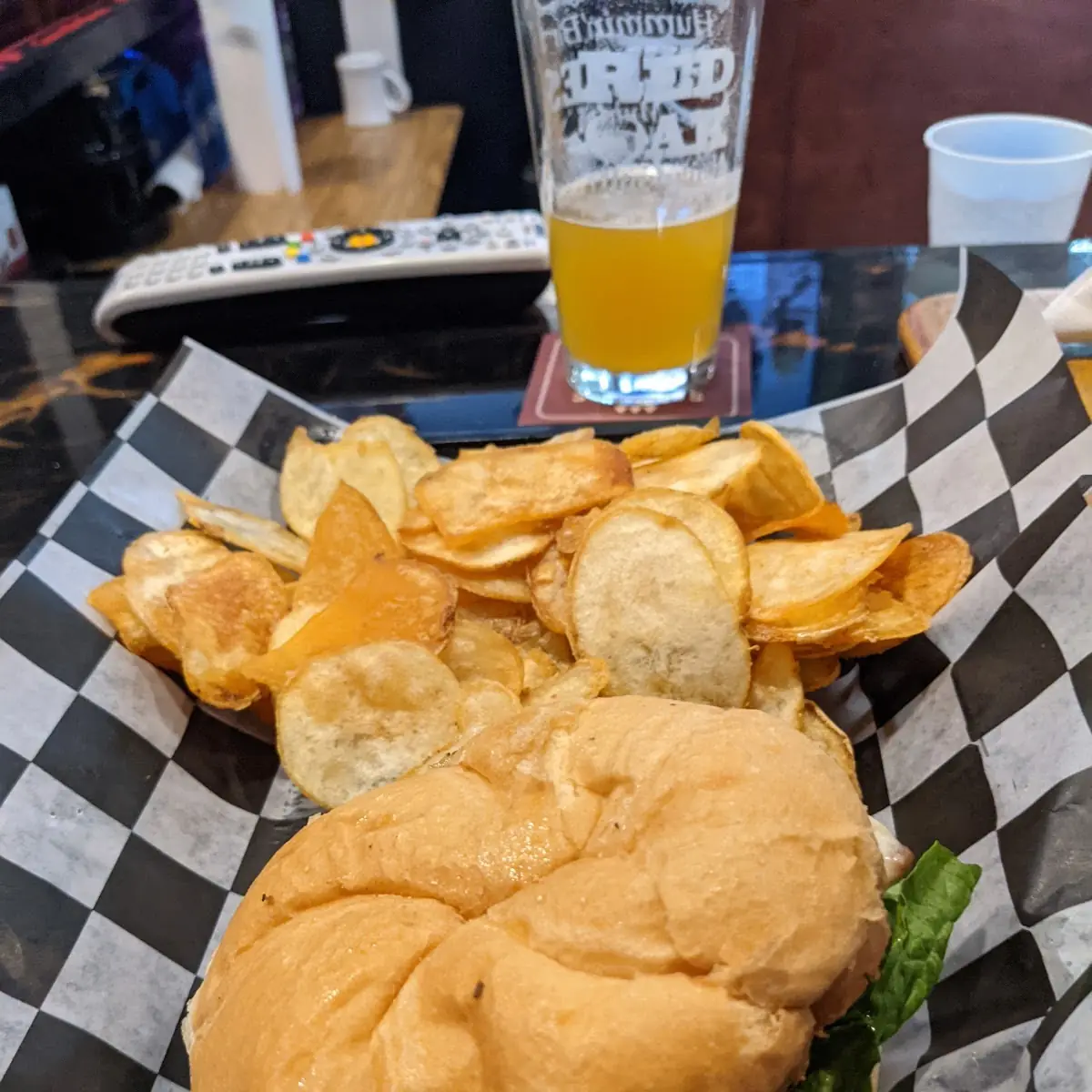 Chicken Sandwich and Chips