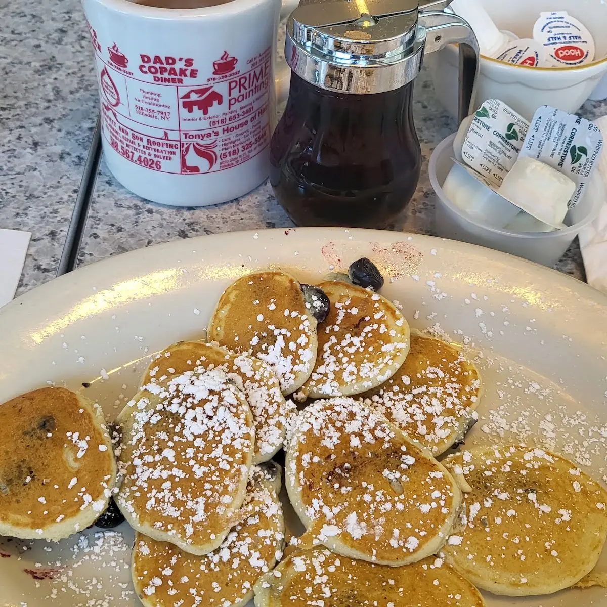 Silver Dollar Blueberry Pancakes