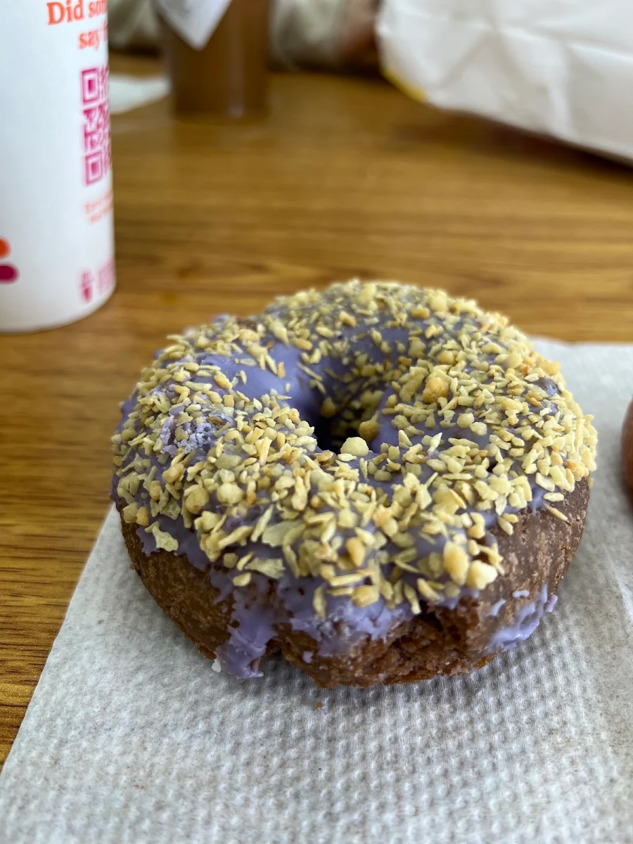 Ube Donut with Toasted Coconut
