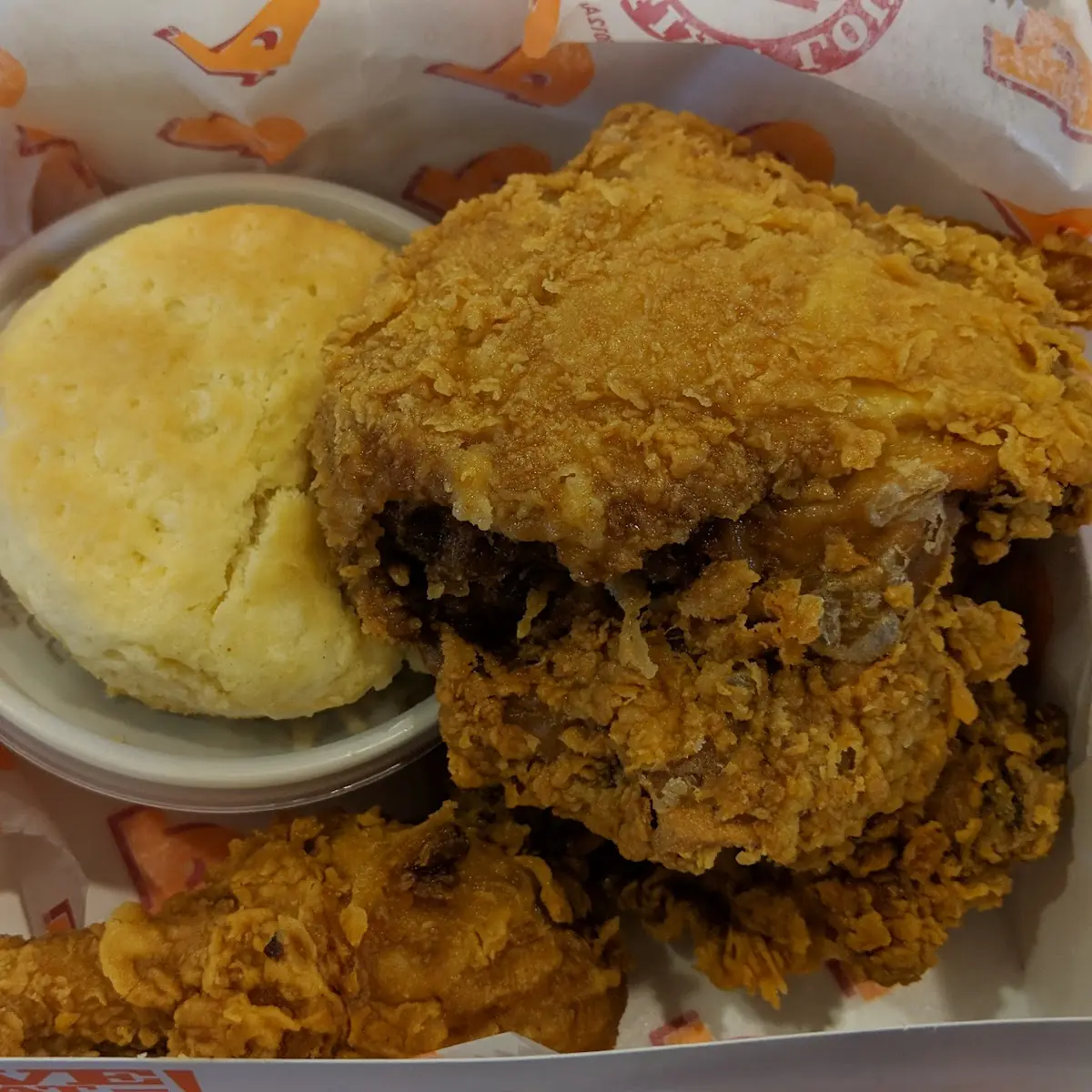 Spicy Fried Chicken Mashed Potatoes Biscuit