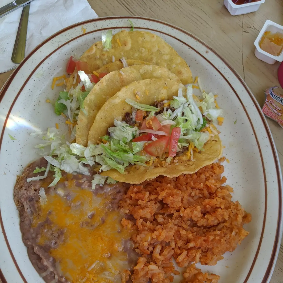 Three Beef Taco Plate