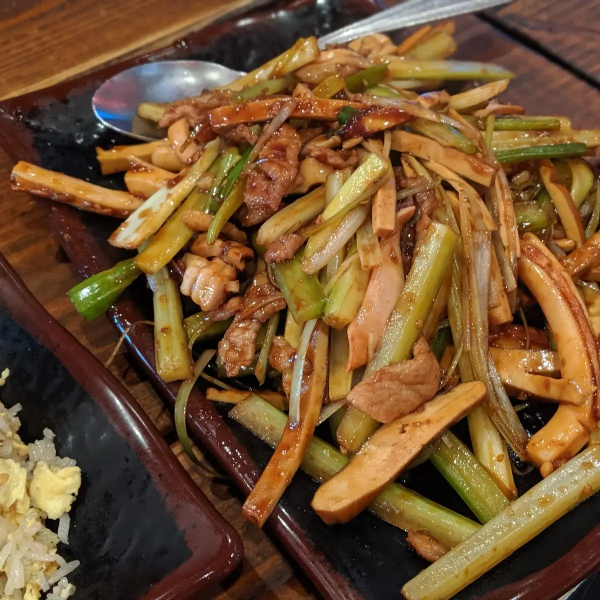 Stir Fried Pork and Squid w Celery & Dry Bean Curd