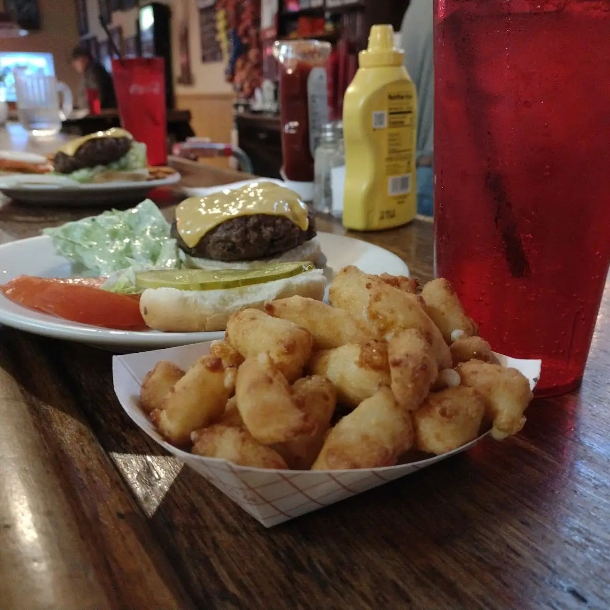 Burger and Cheese Curds