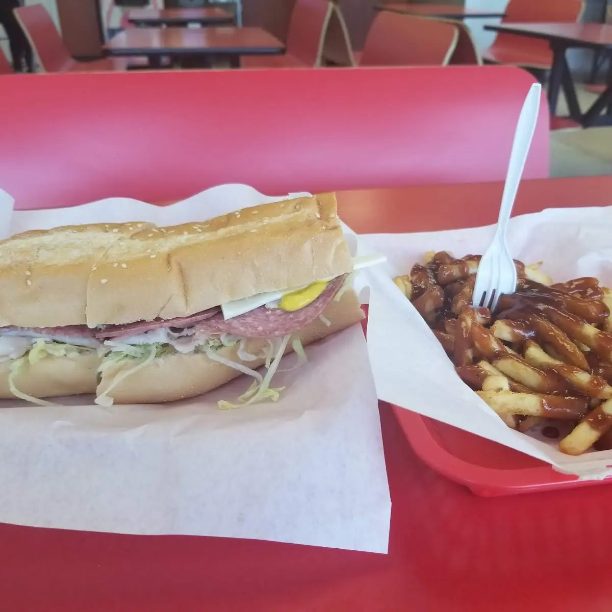 Captain Sub and BBQ Fries