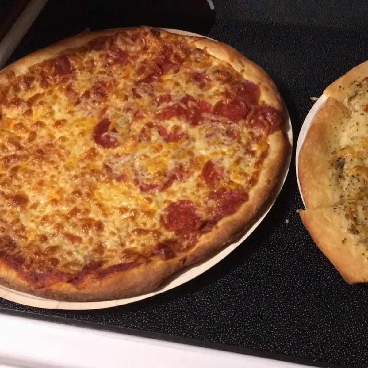 Pizza and Cheesy Bread