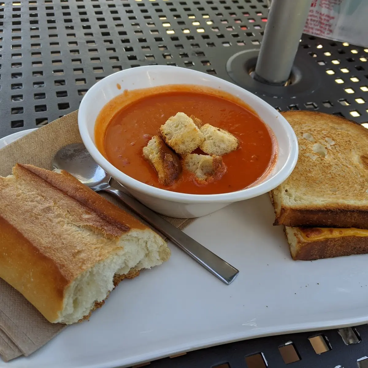 Grilled Cheese and Tomato Basil Soup