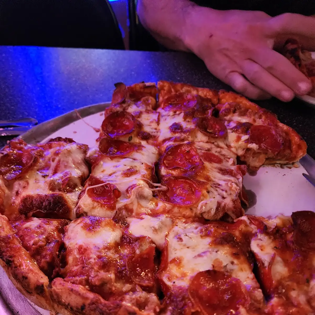 Deep Dish Pepperoni and Sausage Pizza