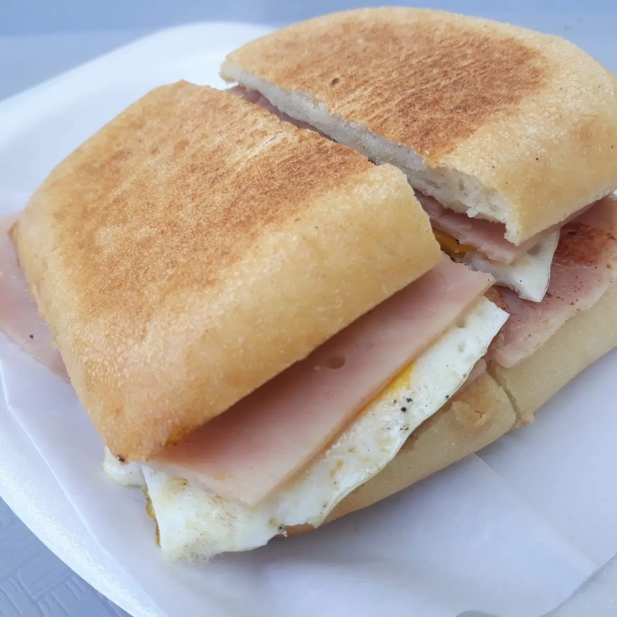 Ham Egg and Cheese Sandwich