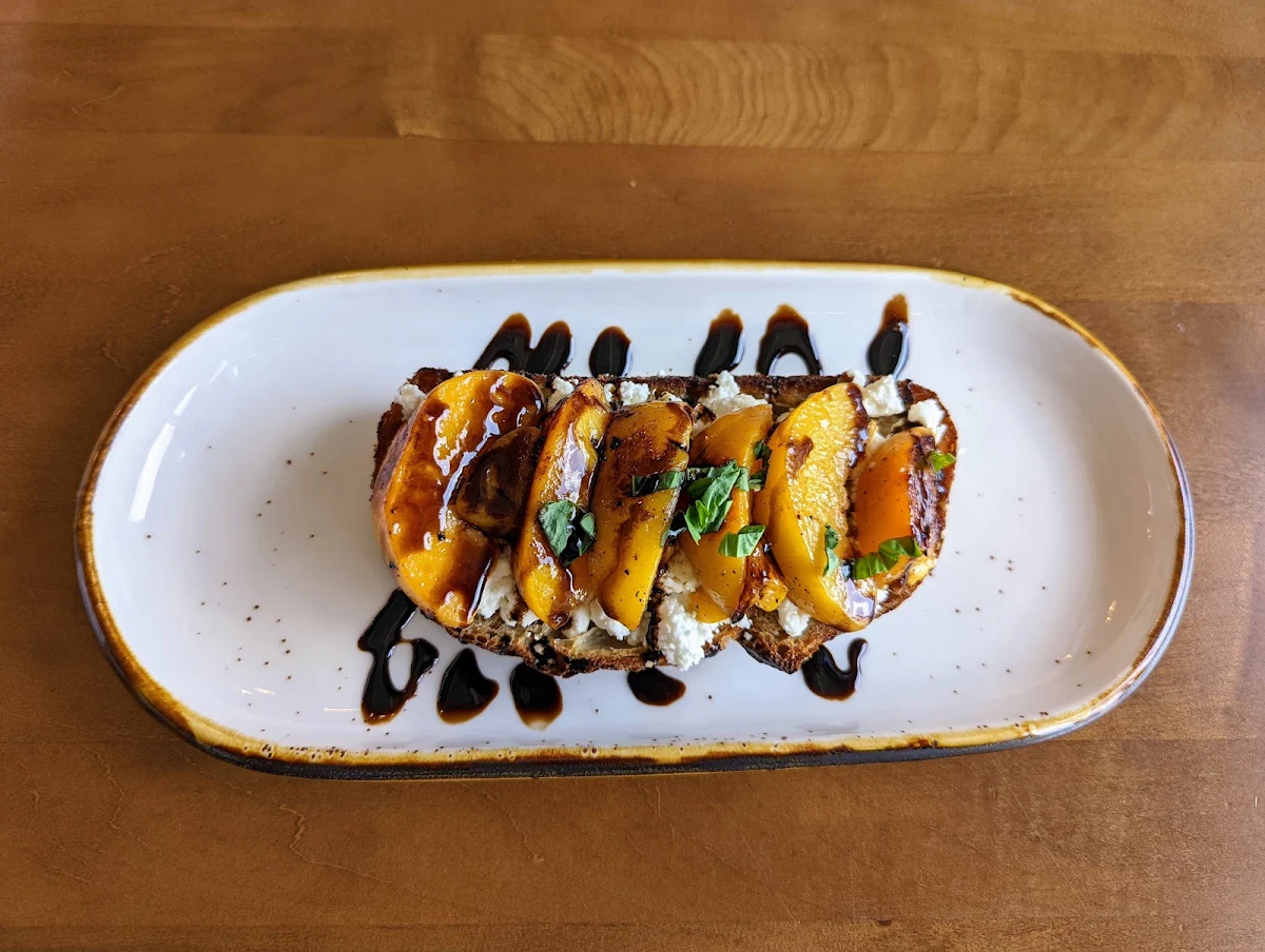 Peach and Goat Cheese Toast
