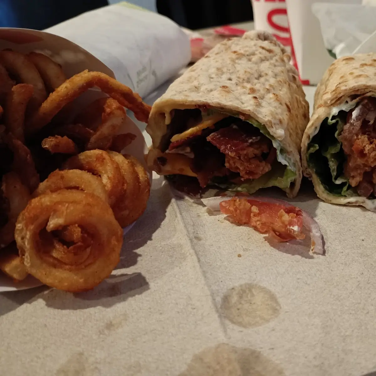 Chicken Nugget Bacon Wrap