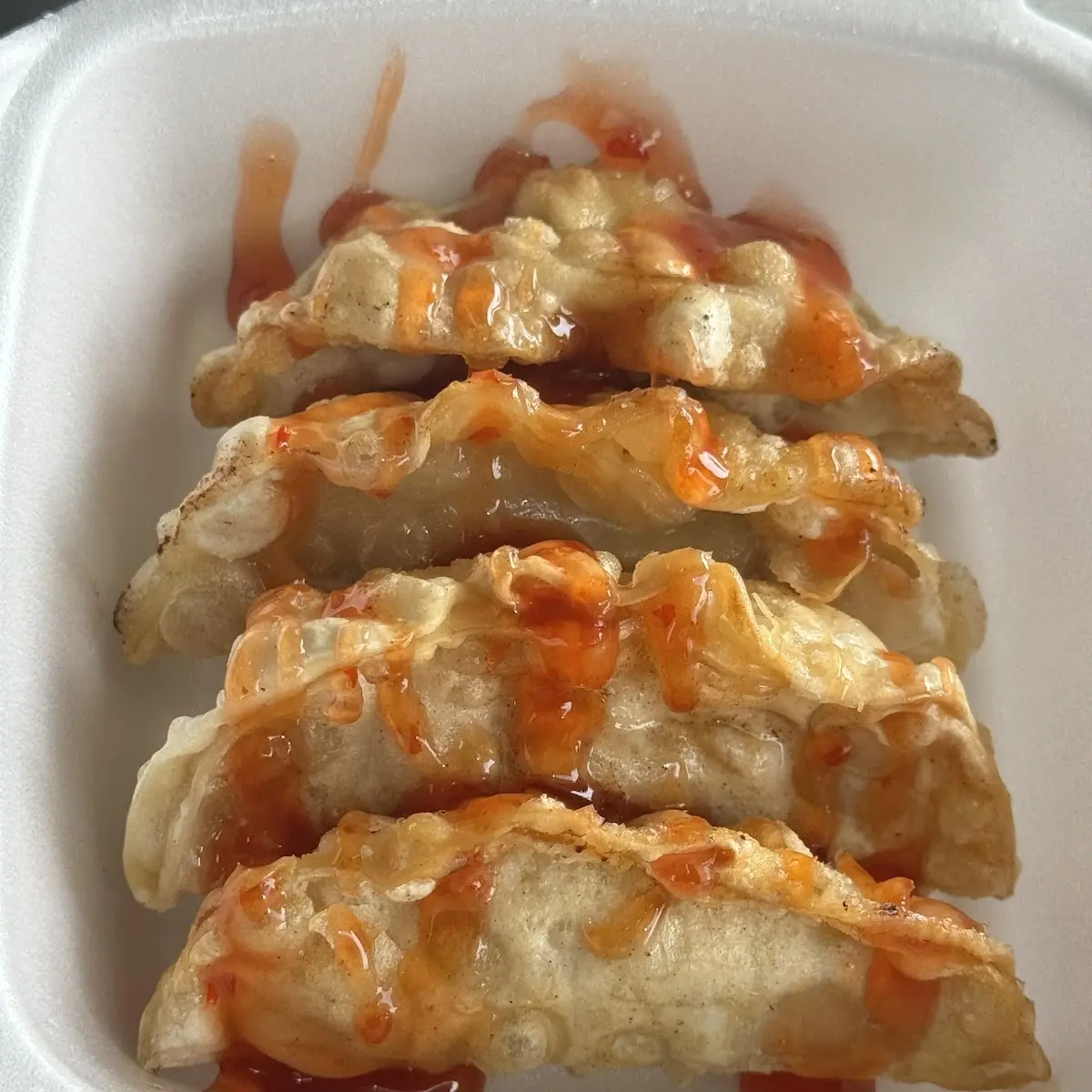 Fried Dumplings with Chili Sauce