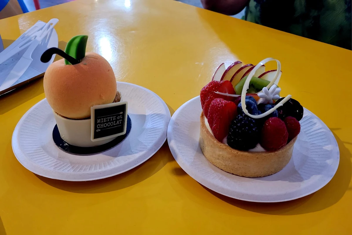 Fruit Tart and Peaches and Cream