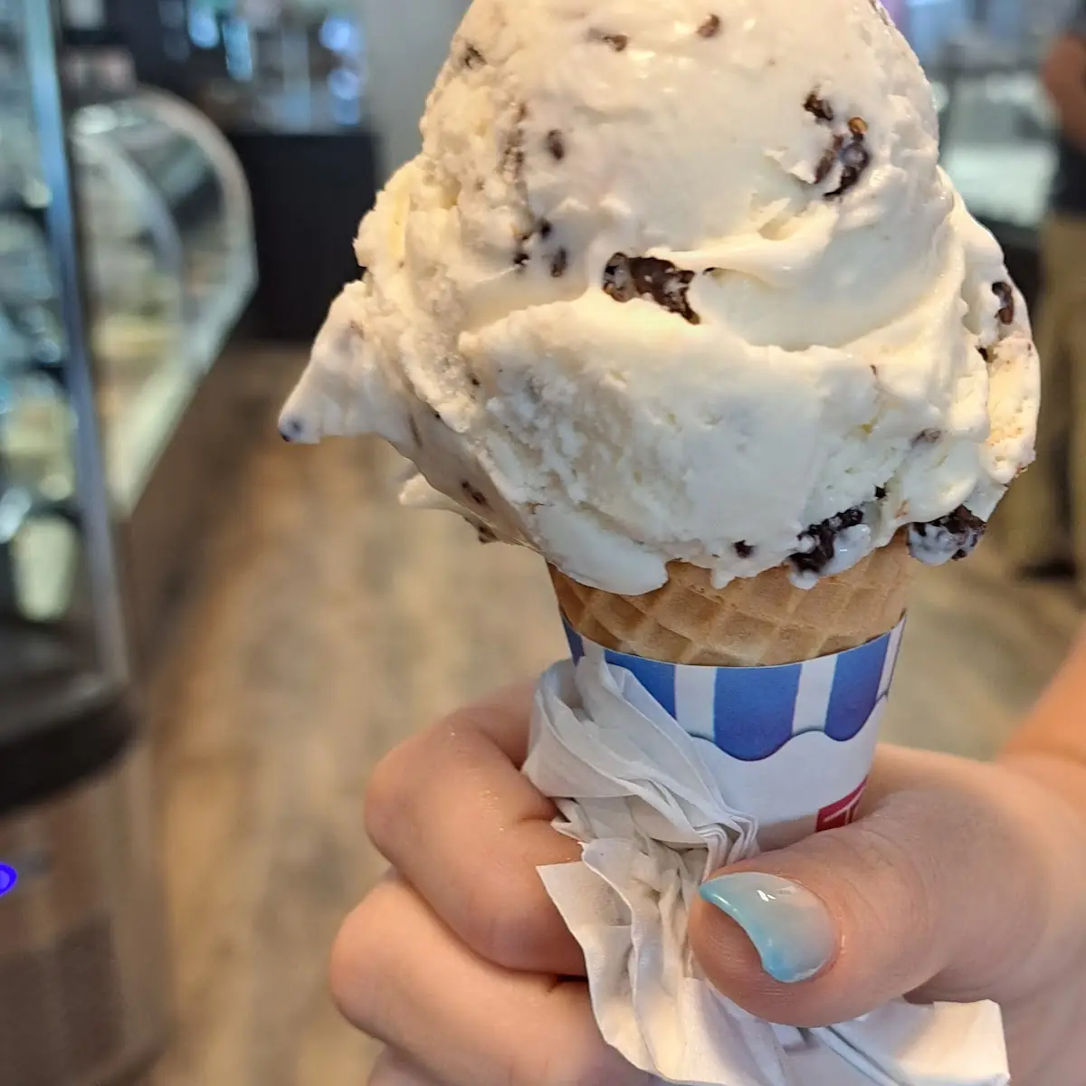 Coconut Chocolate Ice Cream Cone