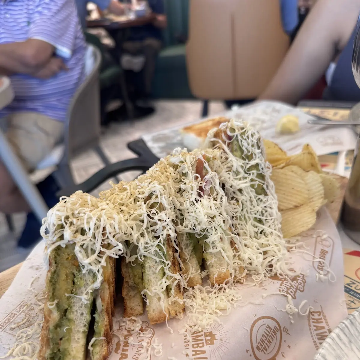 Grilled Sandwiches with Potato Chips