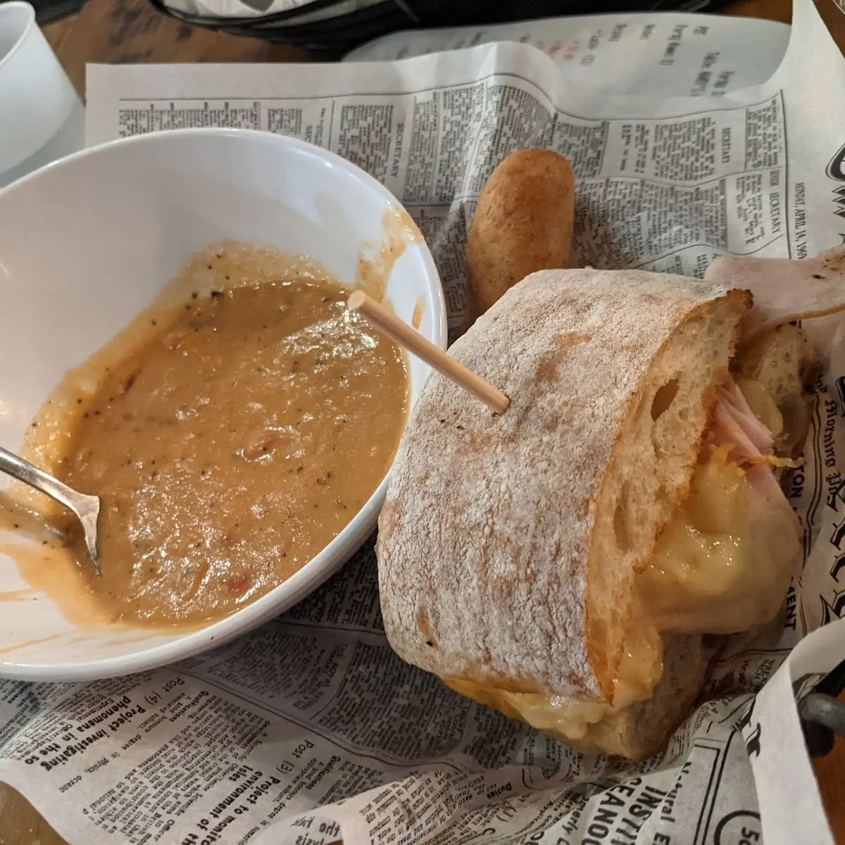Lite Rueben w Garlic Tomato Soup