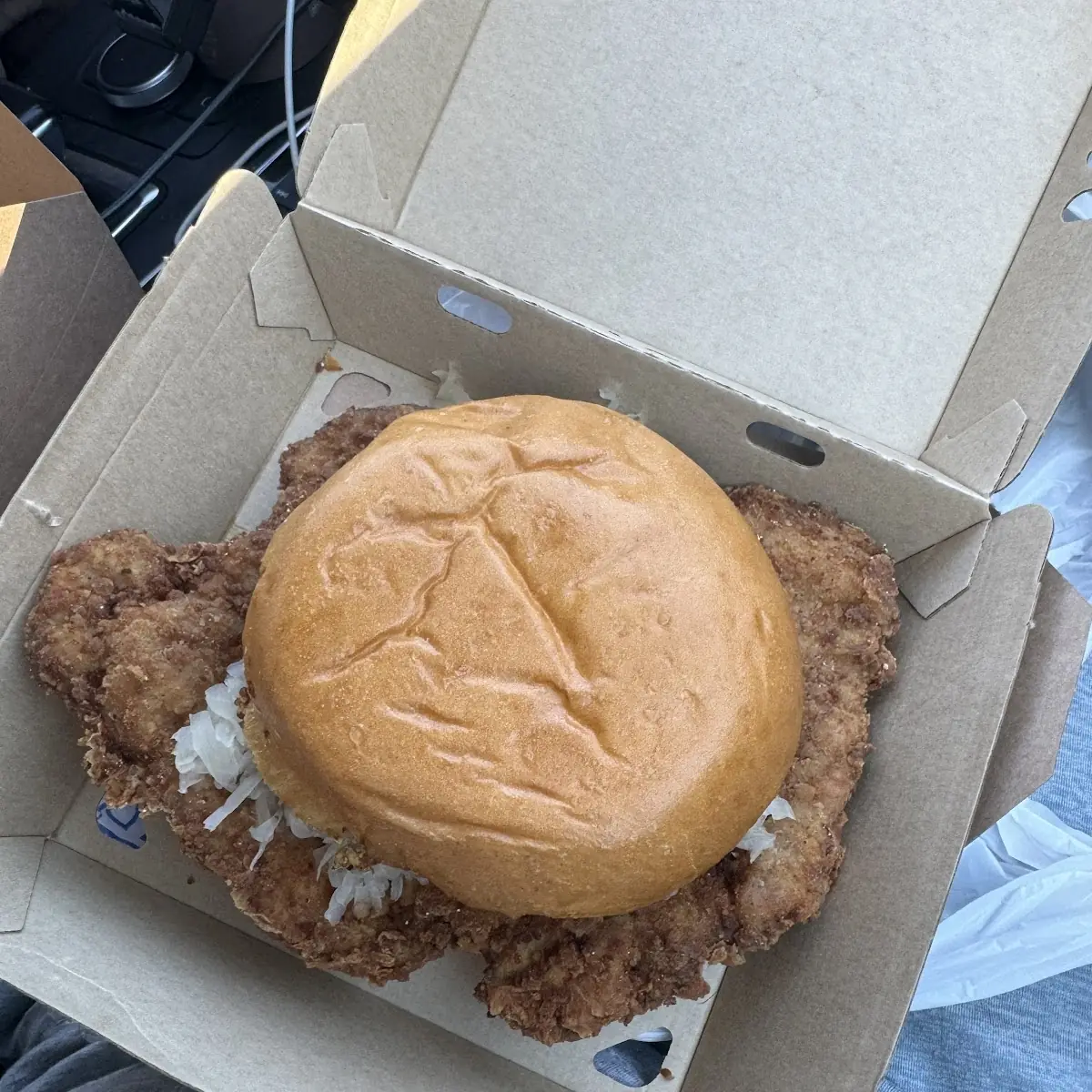 Fried Tenderloin Breakfast Sandwich