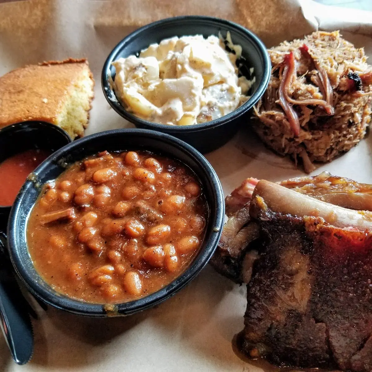Ribs Pulled Pork Mashed Potatoes