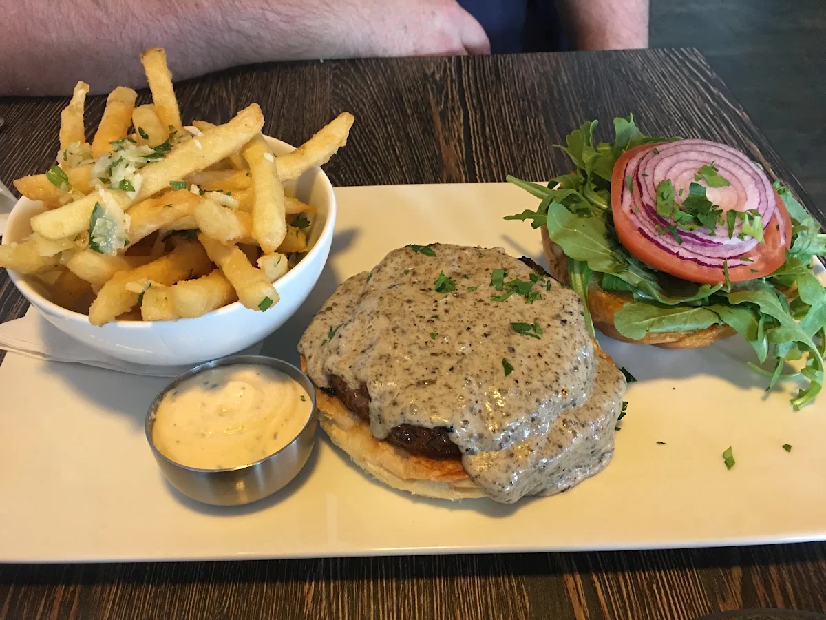 Truffle Fondue Burger with Fries