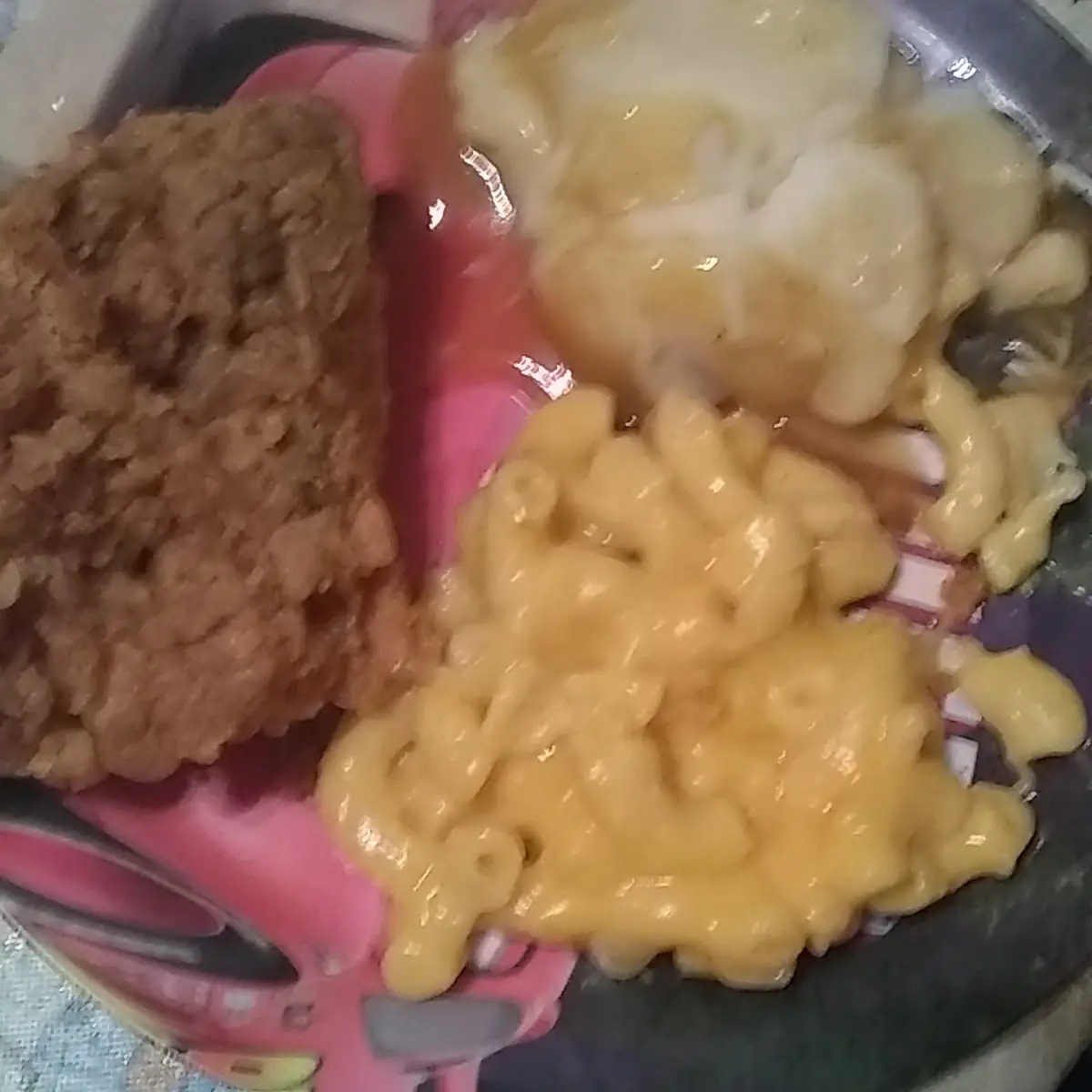 Fried Chicken Macaroni Mashed Potatoes