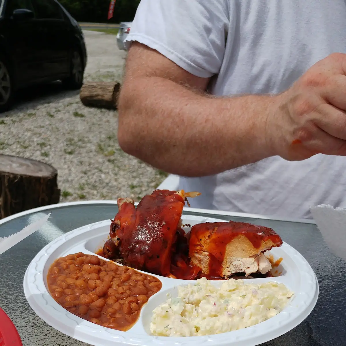 Smoked Chicken Baked Beans