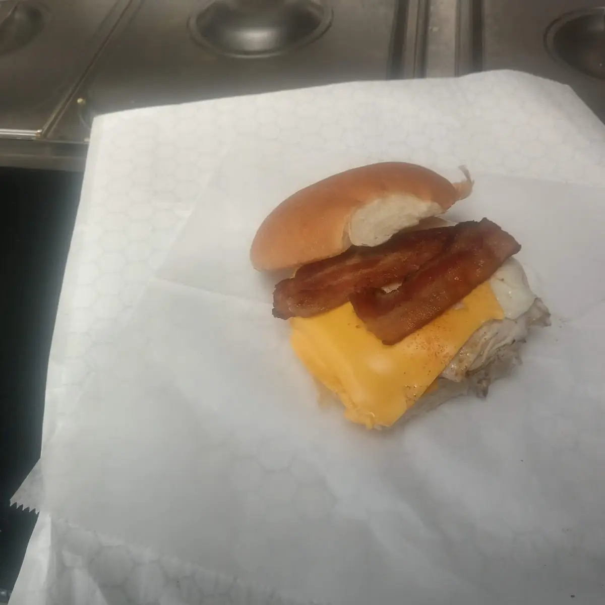 Turkey Bacon Egg and Cheese on a Kaiser Roll We Do Ham Egg and Cheese Turkey Bacon
