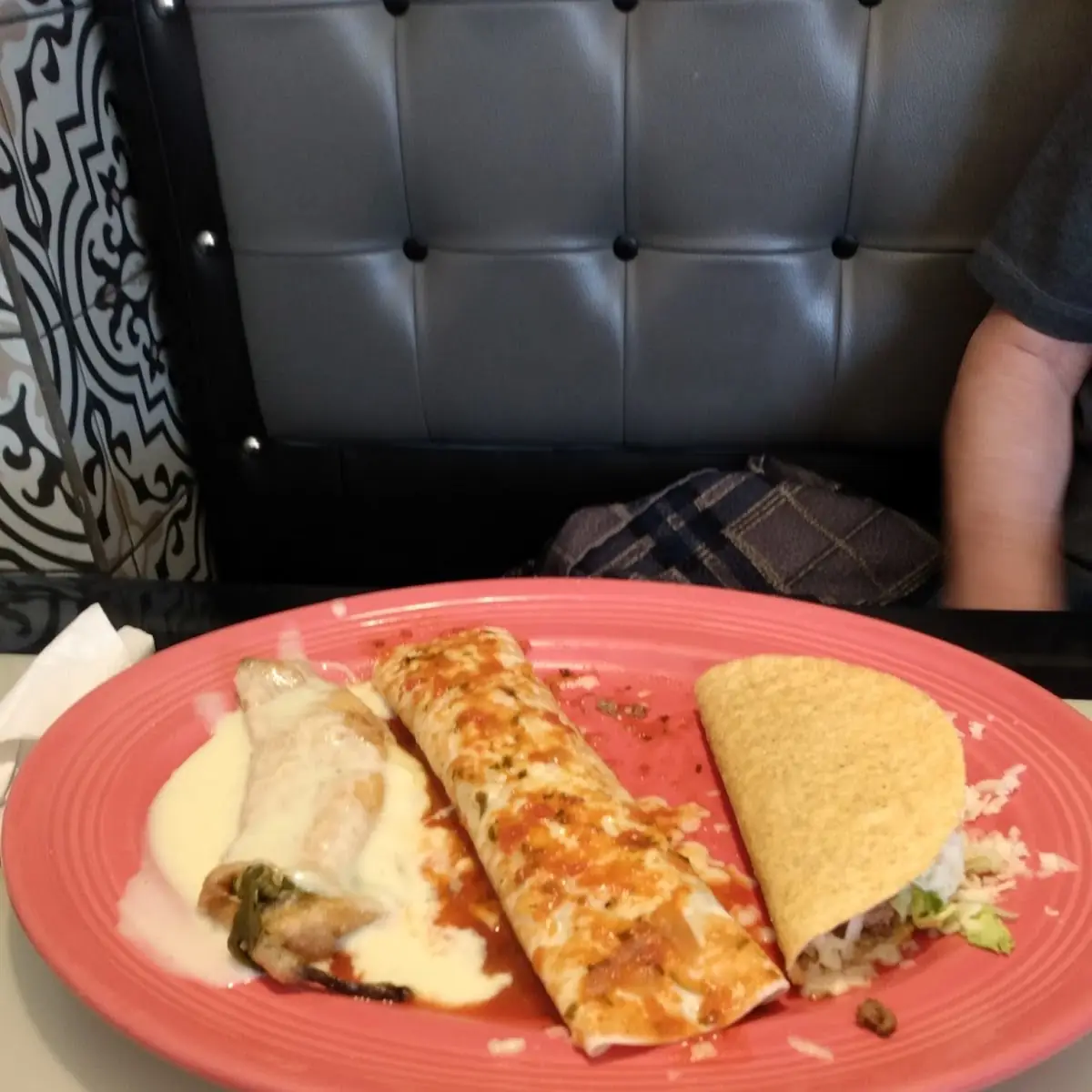 Cheese Refried Beans & Beef Taco Combo