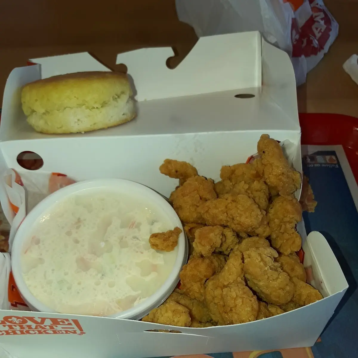 Fried Shrimp and Potato Salad