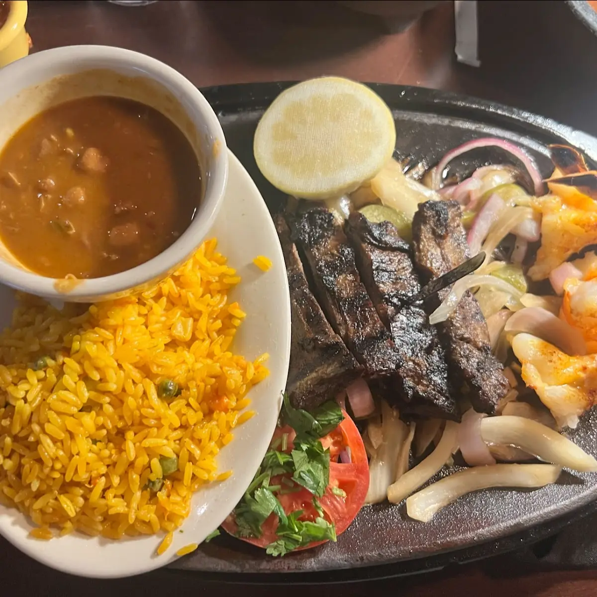 Shrimp and Steak Fajitas