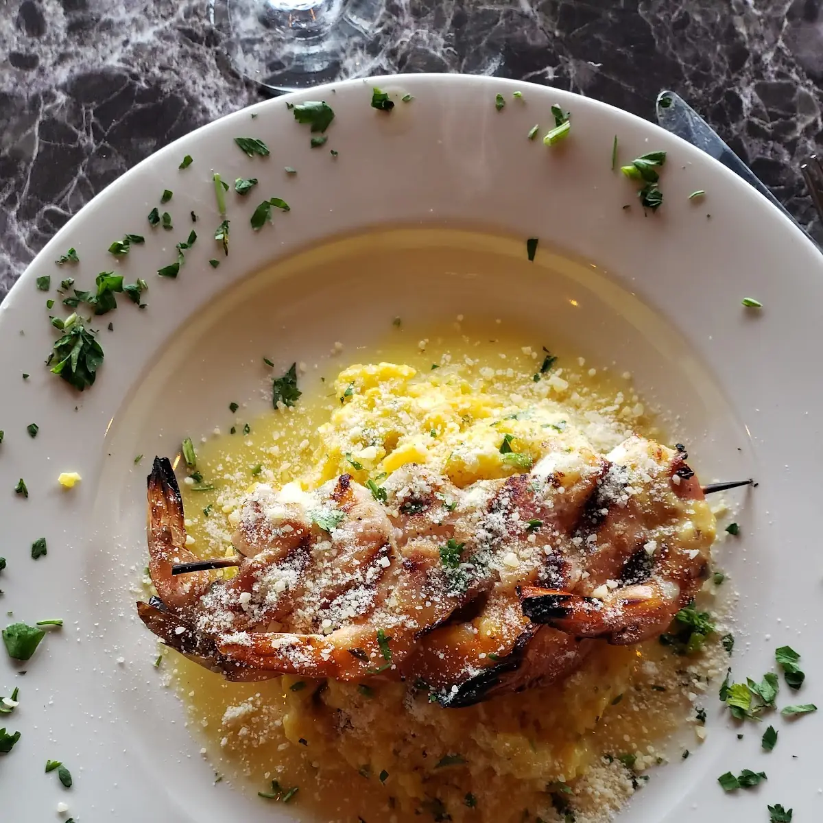 Saffron Risotto with Grilled Shrimp