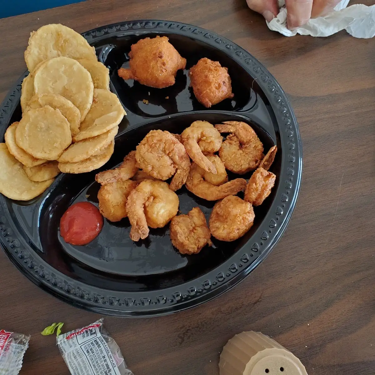 Fried Shrimp Potato Thins