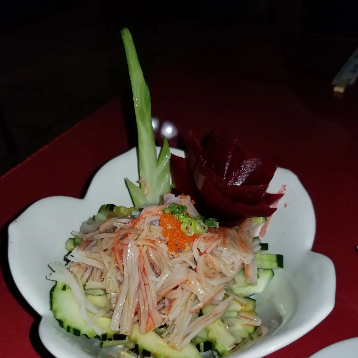 Cucumber Salad with Crab Stick