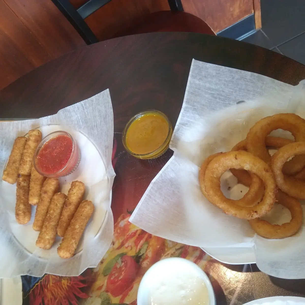 Onion Rings and Mozzarella Sticks