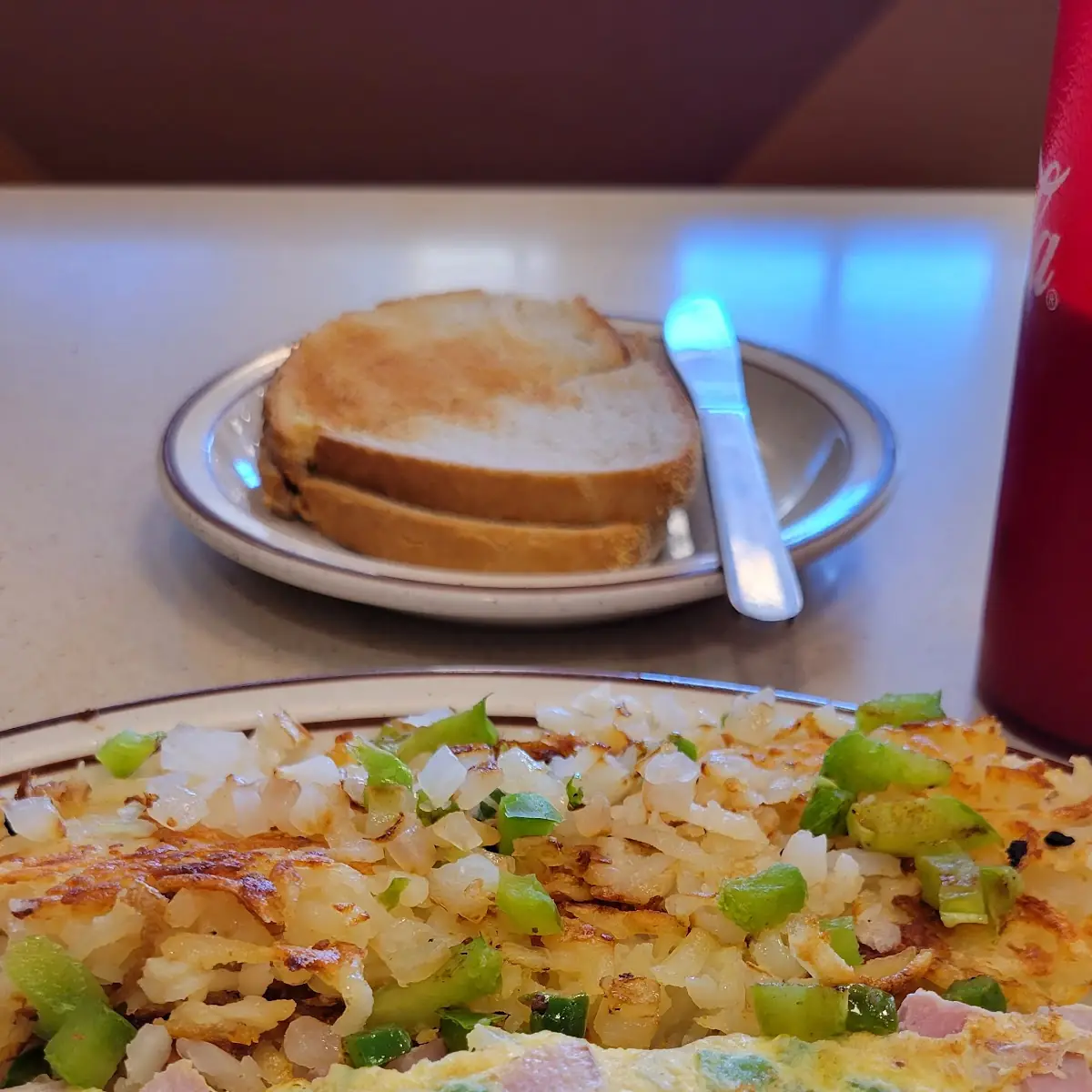 Western Omelet with Extra Green Pepper and Onion