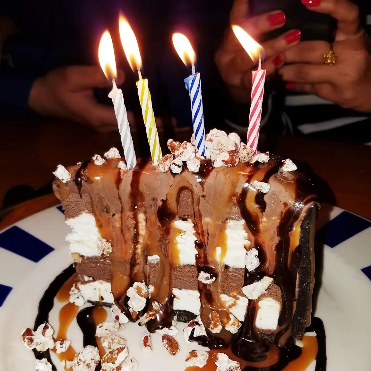 Chocolate and Vanilla Ice Cream Cake